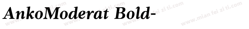 AnkoModerat Bold字体转换